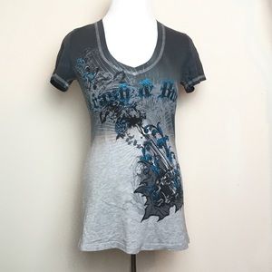 🆕 Med Crash & Burn Tee Shirt The Buckle Top Black